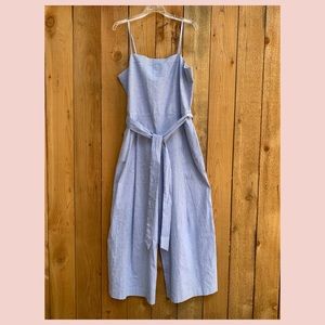 Banana Republic striped cropped jumpsuit